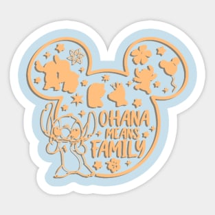 Ohana means family | nostalgia Sticker